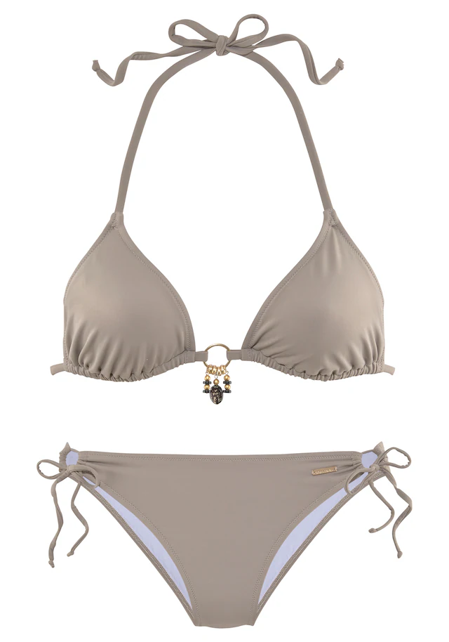 Bruno Banani Triangel-Bikini, Mit Gold-schwarzenen Accessories 4 Bruno Banani Triangel-Bikini, Mit Gold-schwarzenen Accessories – Bild 2