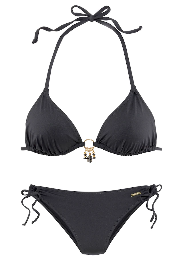 Bruno Banani Triangel-Bikini, Mit Gold-schwarzenen Accessories 11 Bruno Banani Triangel-Bikini, Mit Gold-schwarzenen Accessories – Bild 9