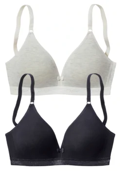Petite Fleur Bralette-BH, (Packung, 2 Stück), Aus Seidig Glänzendem Modal Dope Dyed, Basic Dessous -Bikini Mode Geschaft 015a1c5a241fb637cf49be5b0764e1ca