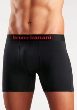 Bruno Banani Langer Boxer, (Packung, 4 St.), Mit Schwarzem Logobund -Bikini Mode Geschaft 0223e05bfaa4d4be4ed170915126abc9