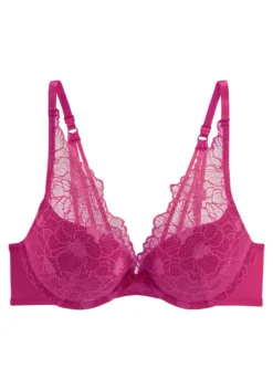 Petite Fleur Gold High-Apex-BH »Michelle«, Aus Floraler, Leicht Transparenter Spitze, Sexy Dessous -Bikini Mode Geschaft 06dd490bb45102f3296c3620b51852c1