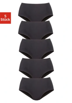 Petite Fleur Taillenslip, (Packung, 5 St.), In Klassischen Uni-Farben