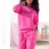 KangaROOS Pyjama, (2 Tlg., 1 Stück), Mit Slogan-Frontdruck