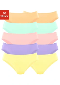 Petite Fleur Bikinislip, (Packung, 10 St.), In Klassischen Uni-Farben -Bikini Mode Geschaft 07fff9d16699ae7bb3eb1f6c160ed6a8