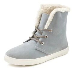 Elbsand Stiefelette, Winterboots Zum Schnüren Aus Softem Leder Mit Kuscheligem Warmfutter