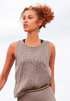 Bench. Funktionsshirt, Mit Leicht Transparentem Leomuster