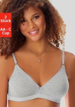 Petite Fleur Bralette-BH, (Packung, 2 Stück), Aus Seidig Glänzendem Modal Dope Dyed, Basic Dessous -Bikini Mode Geschaft 0b913a9f6cc87292dbc067ceb5e1c72f