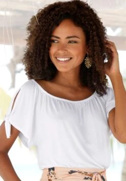 S.Oliver T-Shirt, Mit Schlitzen An Den Ärmeln