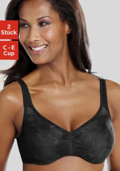 Petite Fleur Minimizer-BH, (Packung, 2 Stück), Mit Bügel Und Schöner Stickerei, Basic Dessous -Bikini Mode Geschaft 1119009dc6b765c7cffe7e241f410a94