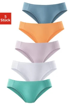 Petite Fleur Bikinislip, (Packung, 5 St.), Aus Weicher Pikee-Qualität -Bikini Mode Geschaft 172ce7a3f582e73628b320eb3e9b8824