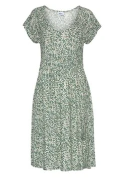 Beachtime Jerseykleid, Mit Blätterdruck -Bikini Mode Geschaft 19c21d4367a4de6684c6e55c2d78ce82