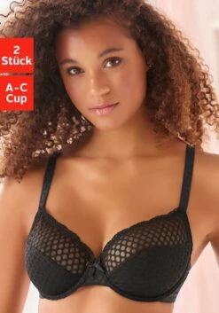 Petite Fleur Bügel-BH, (Packung, 2 Stück), Aus Grafischer Spitze, Dessous -Bikini Mode Geschaft 1dcd5612af14a69e7582558d4a230df8