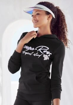 KangaROOS Kapuzensweatshirt, Mit Stickerei Und Blumendruck -Bikini Mode Geschaft 2149f657afd75928dbf9b362e6f4d3da
