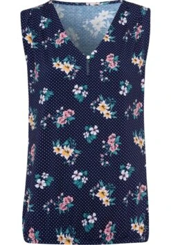 Vivance Tanktop, (2er-Pack), Mit Goldenem Knopfdetail Am Ausschnitt -Bikini Mode Geschaft 226a7048ff726834c06c9214f9517c7d