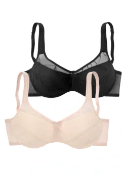Petite Fleur Minimizer-BH, (Packung, 2 Stück), Mit Bügel Und Schöner Stickerei, Basic Dessous -Bikini Mode Geschaft 2528ed3952680fe183a3b1dbfdc3d24d