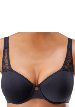Petite Fleur T-Shirt-BH, (Packung, 2 Stück), Aus Weicher Baumwolle Mit Spitzeneinsätzen, Basic Dessous -Bikini Mode Geschaft 274cb991e0eadbd6d5e118b7b60175dd