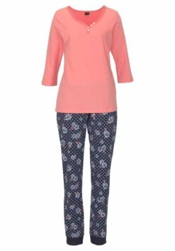H.I.S Pyjama, (2 Tlg., 1 Stück), Mit 3/4-Arm Und Knopfleiste -Bikini Mode Geschaft 2765ac2e68247f328bfb005f1cae7f44
