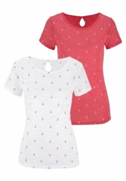 Beachtime T-Shirt, (2er-Pack), Mit Maritimem Anker-Druck -Bikini Mode Geschaft 2e9712e638f32c92d7429e30cc566b60