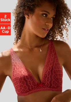 Petite Fleur Push-up-BH, (Packung, 2 Stück), In Modischem High-Apex Schnitt