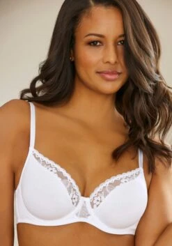 Petite Fleur T-Shirt-BH, Mit Hübscher Cupkante Aus Floraler Spitze, Basic Dessous -Bikini Mode Geschaft 3146f06cd86008ca571b80157e830f3e