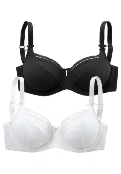 Petite Fleur Bügel-BH, (Packung, 2 Stück), Aus Baumwolljacquard Im Dirndl-Schnitt, Dessous -Bikini Mode Geschaft 31679a01a07cbc956c247c9ce68332ef