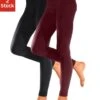 Lavana Thermoleggings, (2er-Pack), Innen Leicht Angeraut