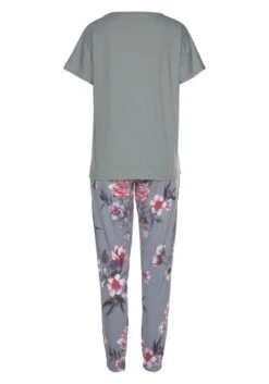 Vivance Dreams Pyjama, (2 Tlg., 1 Stück), Mit Hortensienmuster -Bikini Mode Geschaft 329159e84017857b97d06afc5d280f98
