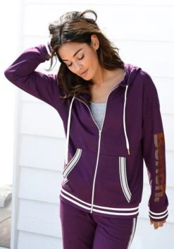 Bench. Kapuzensweatjacke, Mit Logodruck In Metalloptik