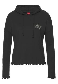 S.Oliver Pyjamaoberteil, Mit Stickerei Und Kräuselsaum -Bikini Mode Geschaft 36cf32bcfd09041a4d580c434b1f536d