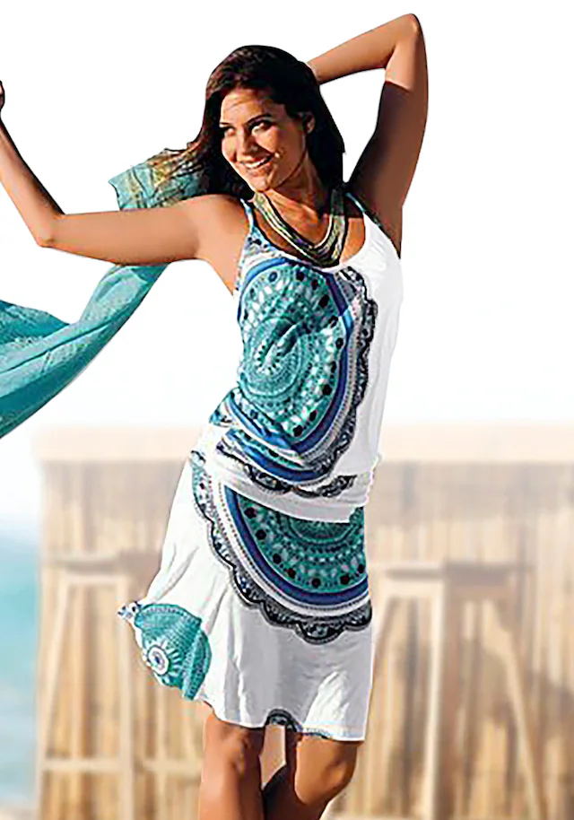 Beachtime Strandkleid, Mit Alloverprint 3 Beachtime Strandkleid, Mit Alloverprint