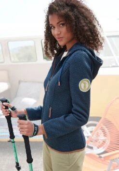 LASCANA ACTIVE Fleecejacke, Mit Kapuze, ; Trekkingjacke Mit Kapuze