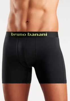 Bruno Banani Langer Boxer, (Packung, 4 St.), Mit Schwarzem Logobund -Bikini Mode Geschaft 3b35e1a57a8bed5c86d808756553cfd5