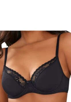 Petite Fleur T-Shirt-BH, Mit Hübscher Cupkante Aus Floraler Spitze, Basic Dessous -Bikini Mode Geschaft 3b5a3c80d5f1b474624594086bbe57b4