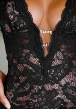 JETTE Negligé, Rundherum Aus Blumiger Spitze, Sexy Dessous -Bikini Mode Geschaft 3cad2e3c2f694315a09f0eab7c0c4b58