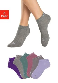 LASCANA ACTIVE Sneakersocken, (6 Paar), Mit Eingestricktem Marken Logo -Bikini Mode Geschaft 3f731c97340c234e687162269760ee61