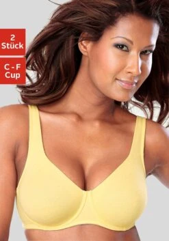 Petite Fleur Minimizer-BH, (Packung, 2 Stück), Mit Bügel Aus Baumwolle, Basic Dessous