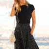 Beachtime Jerseykleid, Mit Paperbag-Bund