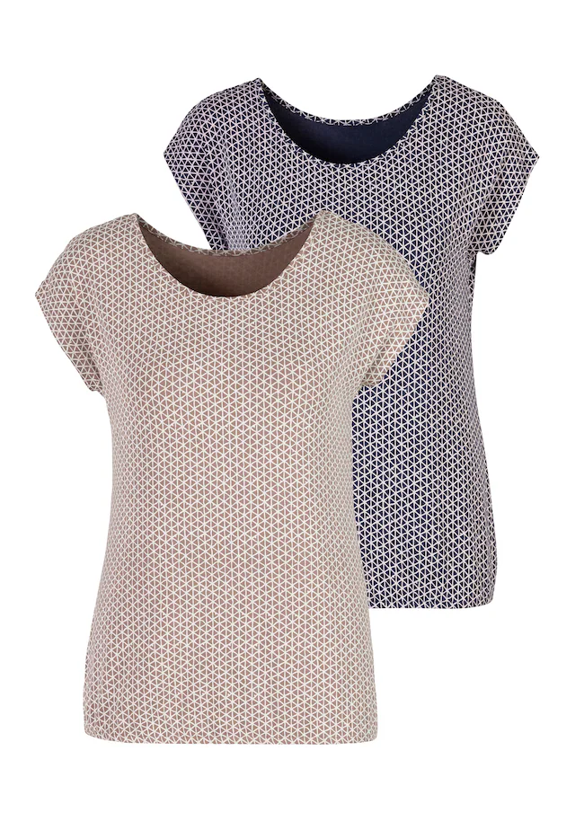 Vivance T-Shirt, (2er-Pack), Mit Elastischem Saum 22 Vivance T-Shirt, (2er-Pack), Mit Elastischem Saum – Bild 20