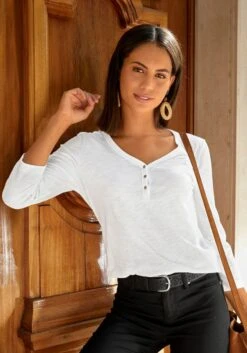 Vivance 3/4-Arm-Shirt, (2er-Pack), Mit Knopfleiste Und Goldfarbenen Knöpfen 11 Vivance 3/4-Arm-Shirt, (2er-Pack), Mit Knopfleiste Und Goldfarbenen Knöpfen -Bikini Mode Geschaft 43fef8be076f0bdb5f8925cdda2000d1