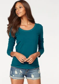 Vivance Langarmshirt, (2er-Pack), Aus Elastischer Baumwoll-Qualität -Bikini Mode Geschaft 453def799ac89007f44158cd81975994