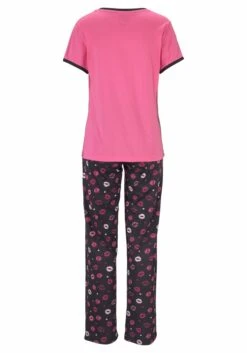 Vivance Dreams Pyjama, (3 Tlg.), Mit Kussmund Print -Bikini Mode Geschaft 455bda4ea3f1bdfdf519430bcfe18d8d