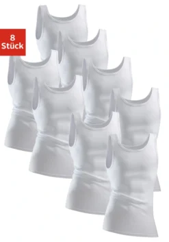 Clipper Unterhemd, (8 St.), Aus Feinripp