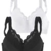 Petite Fleur Bügelloser BH, (Packung, 2 Stück), Mit Komfortträgern, Basic Dessous -Bikini Mode Geschaft 49e1b04e374b06b1f9dc3cac6f0e838d