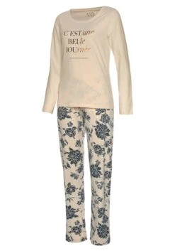 Vivance Dreams Pyjama, (2 Tlg., 1 Stück), Mit Großem Blumen-Druck -Bikini Mode Geschaft 4a14d5f1e53a7796d58d5da5dfc5245b