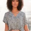 Vivance Kurzarmbluse, Mit Blümchendruck