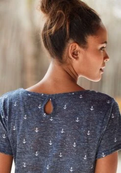 Beachtime T-Shirt, (2er-Pack), Mit Maritimem Anker-Druck -Bikini Mode Geschaft 4aff69e2121e9b4c08d6fc79c1139e1d