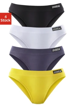 Petite Fleur Jazz-Pants Slips, (Packung, 4 St.), Mit Großem Weblabel Vorn -Bikini Mode Geschaft 4c7f6fa4375ca4f1cf492ed7f14c7767