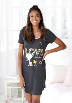 Peanuts Sleepshirt, Mit Großem Snoopy-Motiv -Bikini Mode Geschaft 4db4242119db07afa342d2eaf1292298