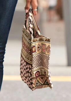 Vivance Umhängetasche, Kleiner Shopper Mit Modischem Jacquardmuster VEGAN -Bikini Mode Geschaft 4fb3fe204a3b20abc69a8edf1a949ebe