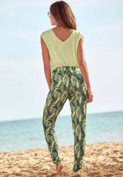 S.Oliver Jerseyhose, Mit Blätterdruck -Bikini Mode Geschaft 524eee067f5d7ca14ecf73e98048ee31